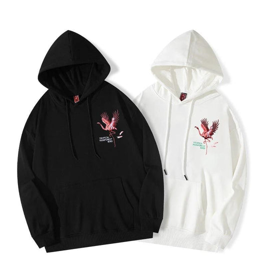 Sudadera con capucha de flamenco para hombre