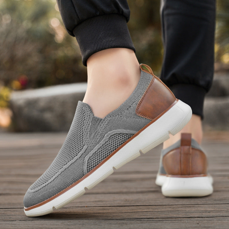 Men's Breathable Fly Woven Mesh Casual Flats