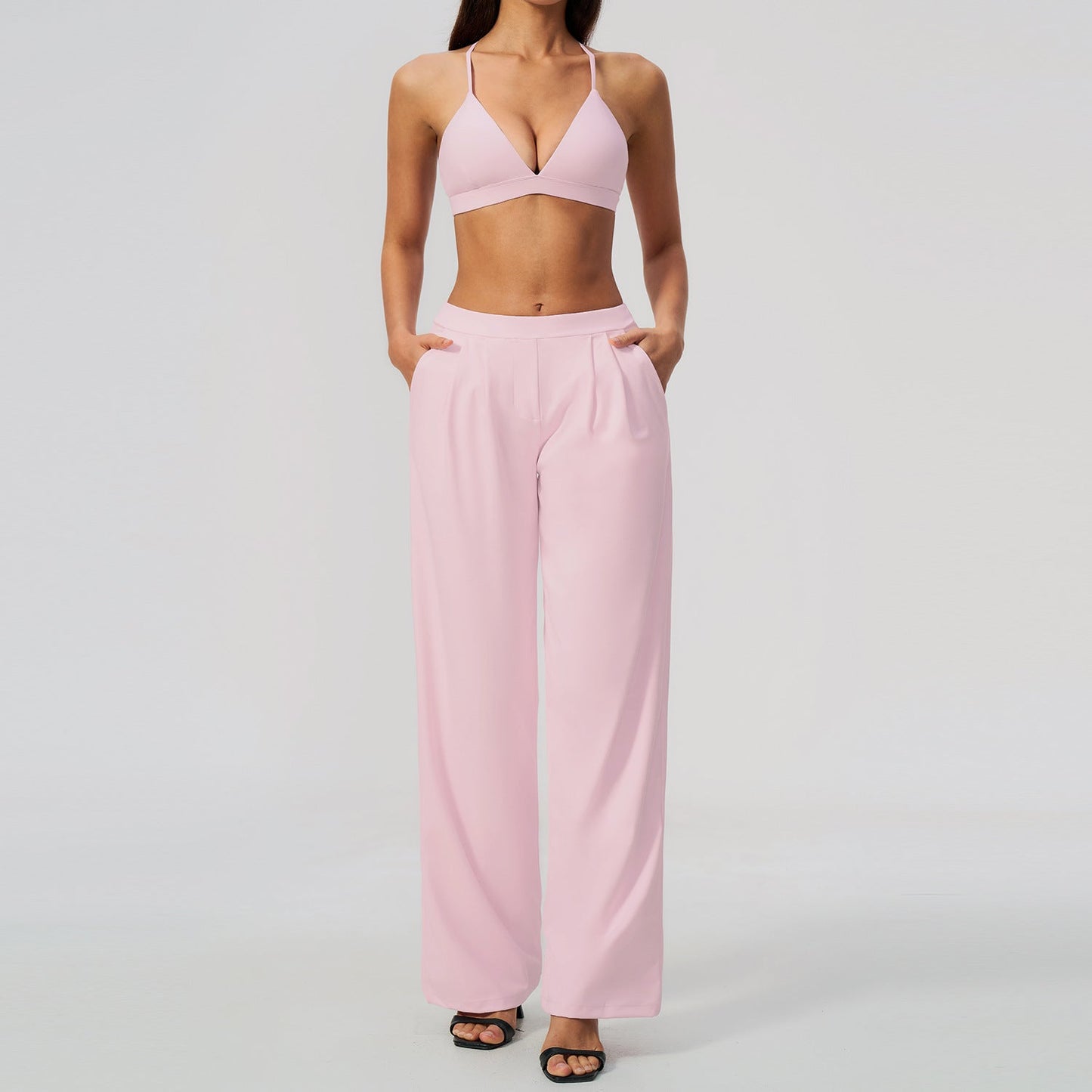 Fitness Activewear Quick-dry Two-piece Set For Yoga