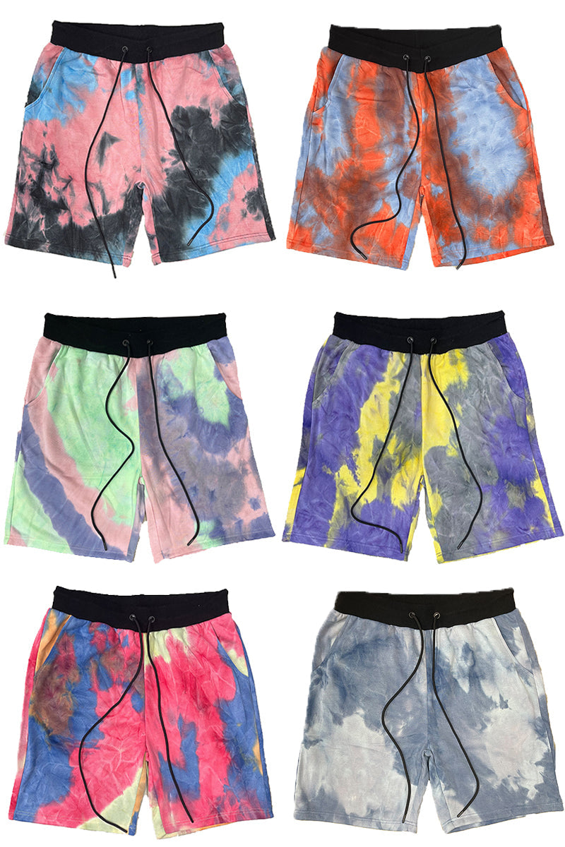 Black Band Tye Dye Shorts