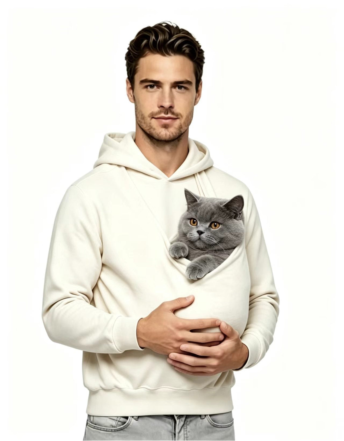 Unisex Hoodie Pet-friendly One-piece Hooded Sweatshirt