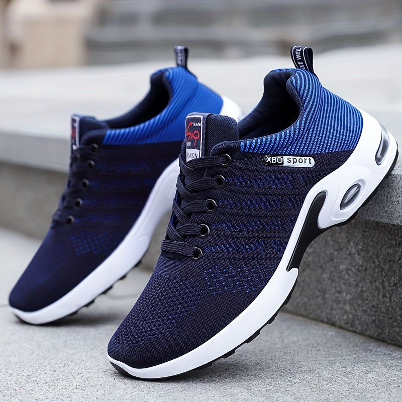 Zapatillas deportivas ligeras azules, blancas y rojas para aventuras
