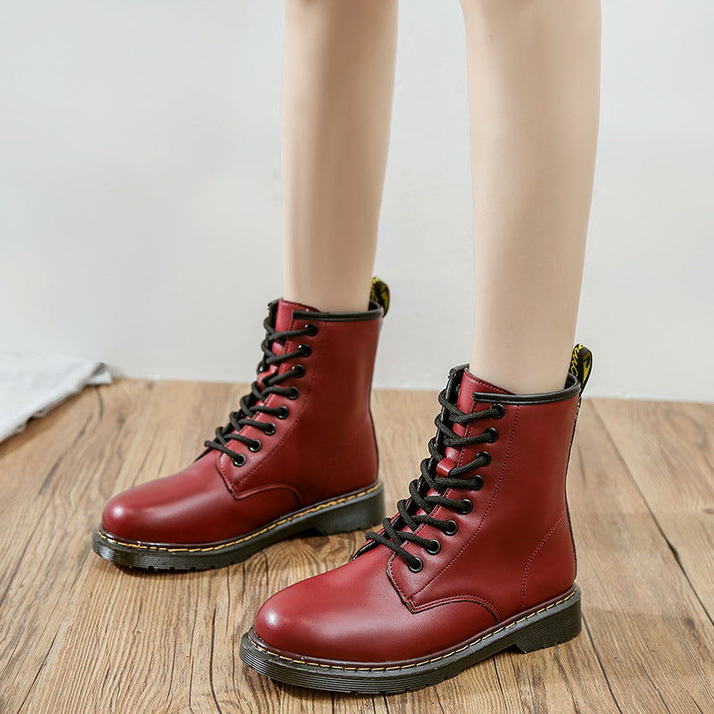 British Style Martin Boots Thick-soled Mid-tube