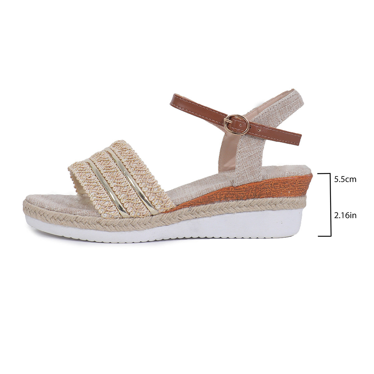 Ethnic Style Platform Wedge Sandals
