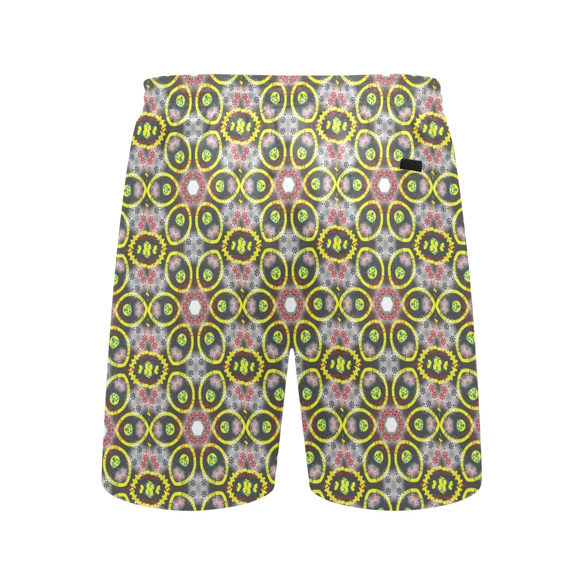 Yellow Doodles Mid-Length Swim Trunks with Pockets (Made in USA)