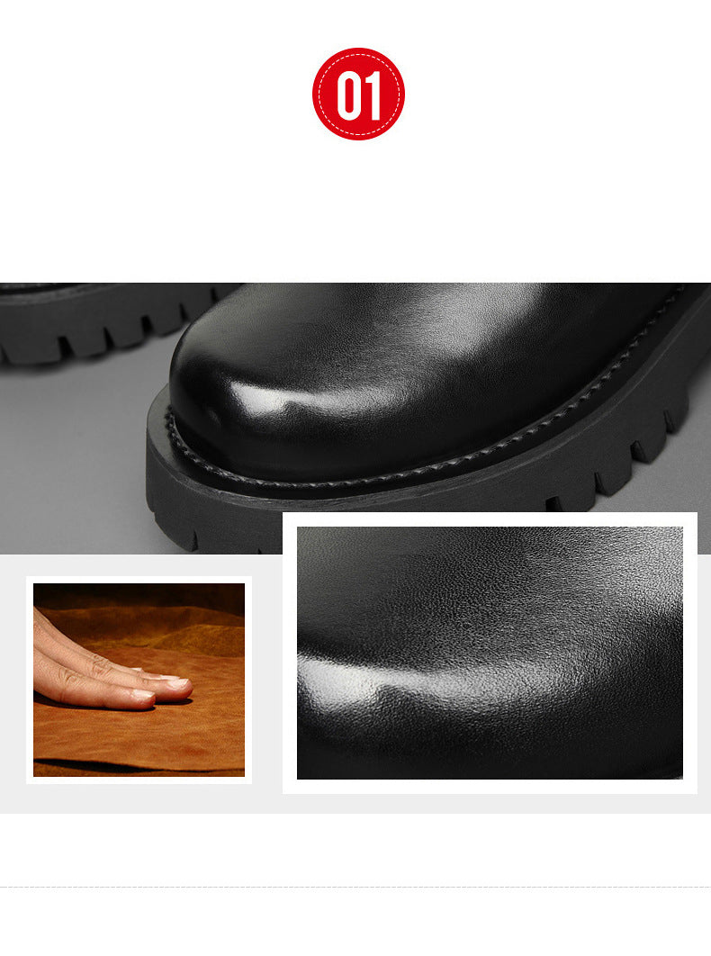 Men With Fashionable Personality And Elevated Martin Boots