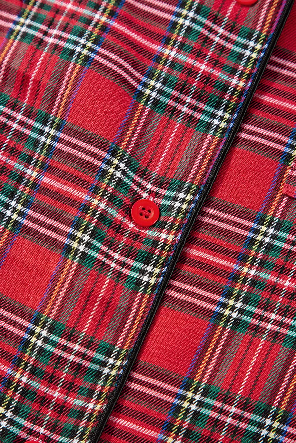 Pants Love Salve Red Plaid Lounge Set Women's Plus Size Pajama Set Comfy & Stylish