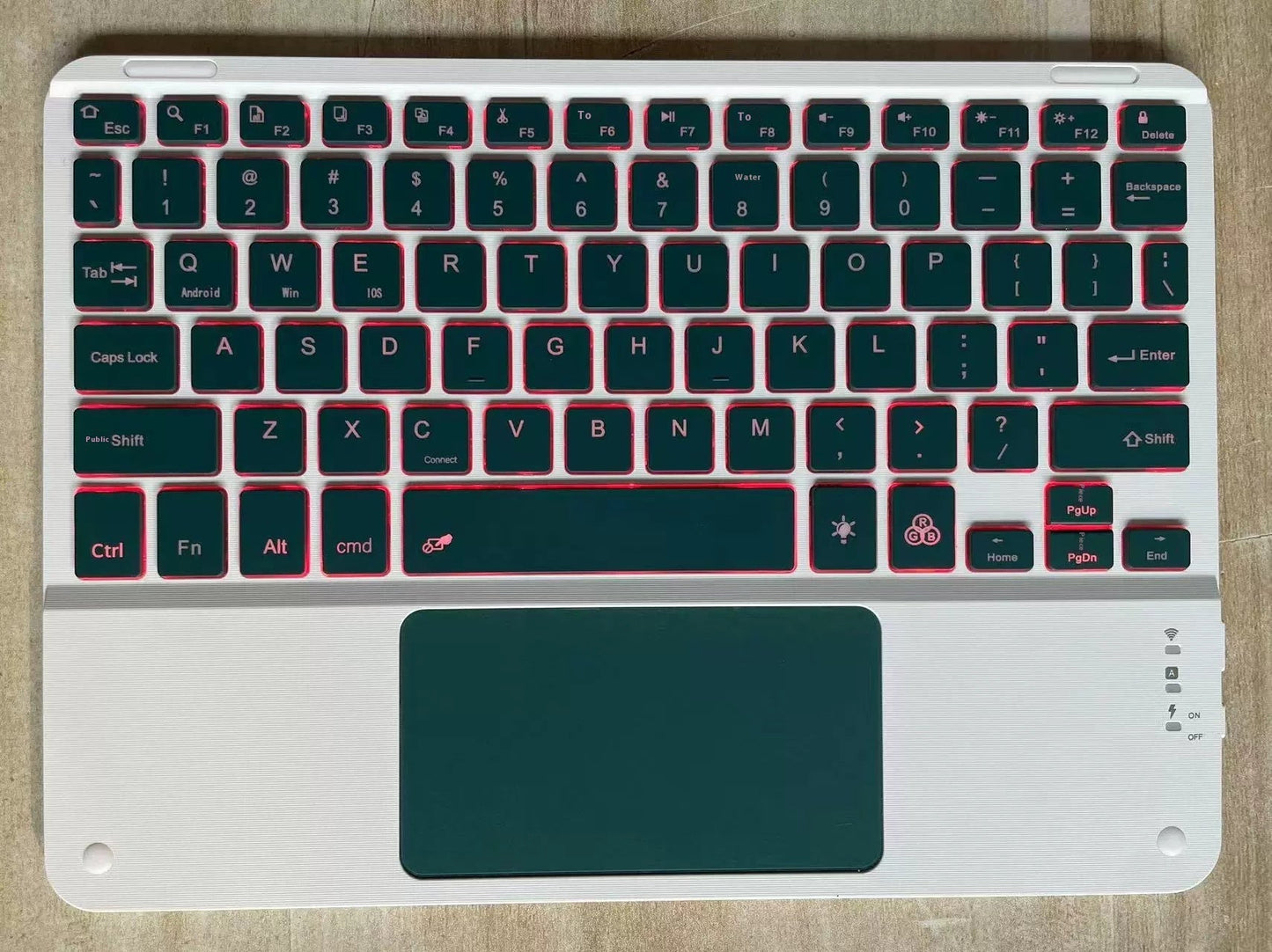 Bluetooth Keyboard With Touch For Mobile Phone Tablet Wireless Rechargeable