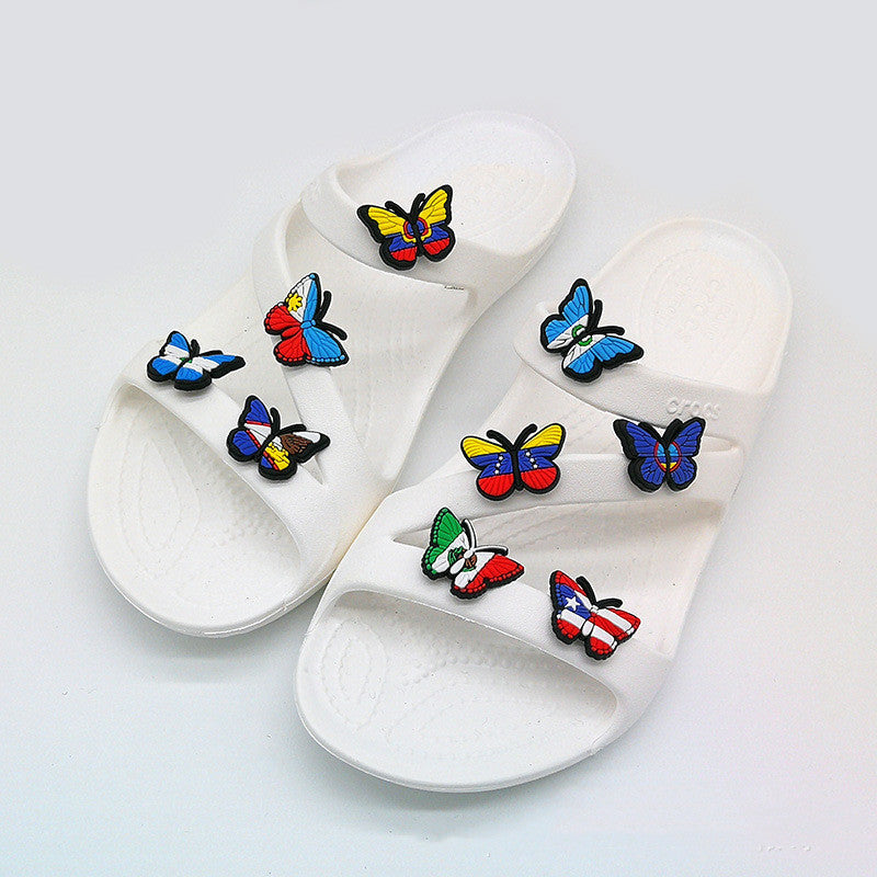 PVC Soft Rubber Hole Shoes Flower Shoe Buckle Pea Accessories