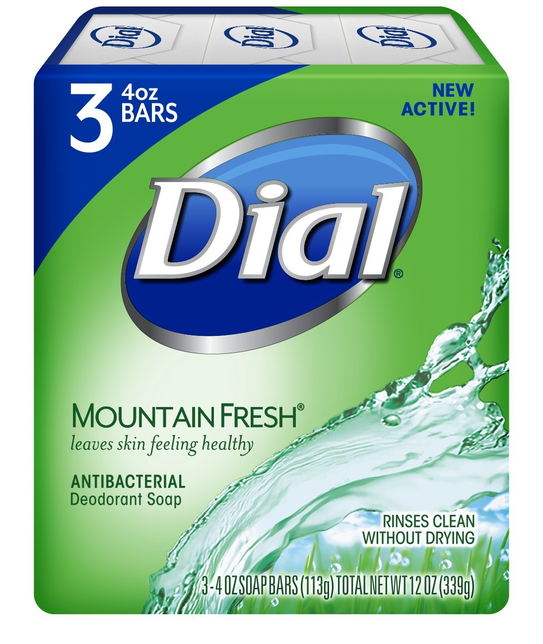 Dial Antibacterial Deodorant Soap Mountain Fresh 4 Ounce 9 Bars