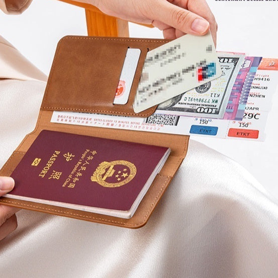 Multi Functional Anti-theft Card Bag With Anti Loss Passport Jacket