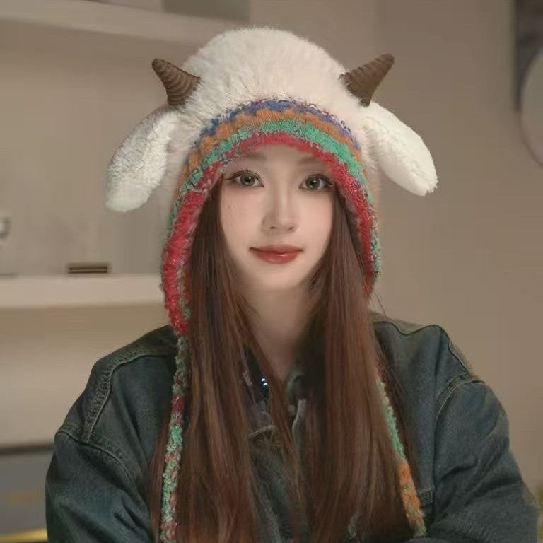 Gorro de punto para mujer a prueba de frío – Gorro versátil cálido de invierno