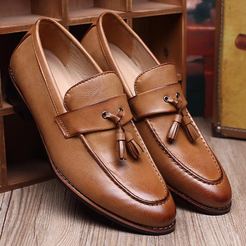 Men's British Retro Slip-on Tassel Loafers