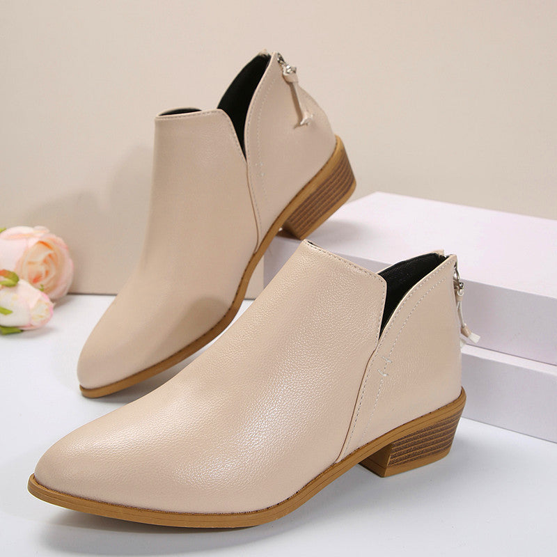 Women's Pointed-Toe Chunky Boots