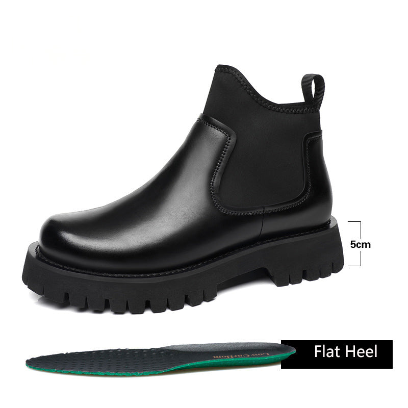 Men With Fashionable Personality And Elevated Martin Boots