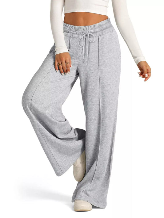 Pantalones de pernera ancha con cordón