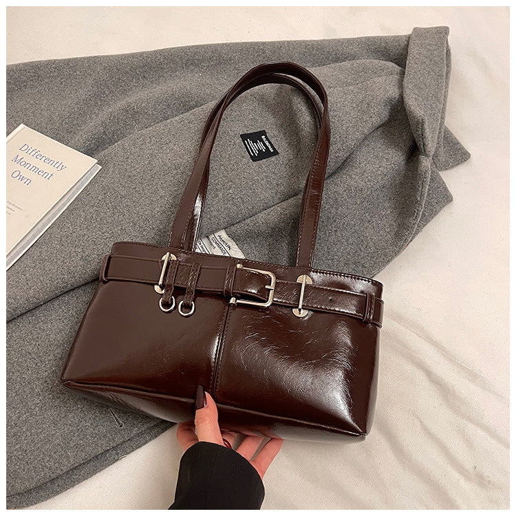 Commuter Texture Underarm Shoulder Handbag Travel Bag