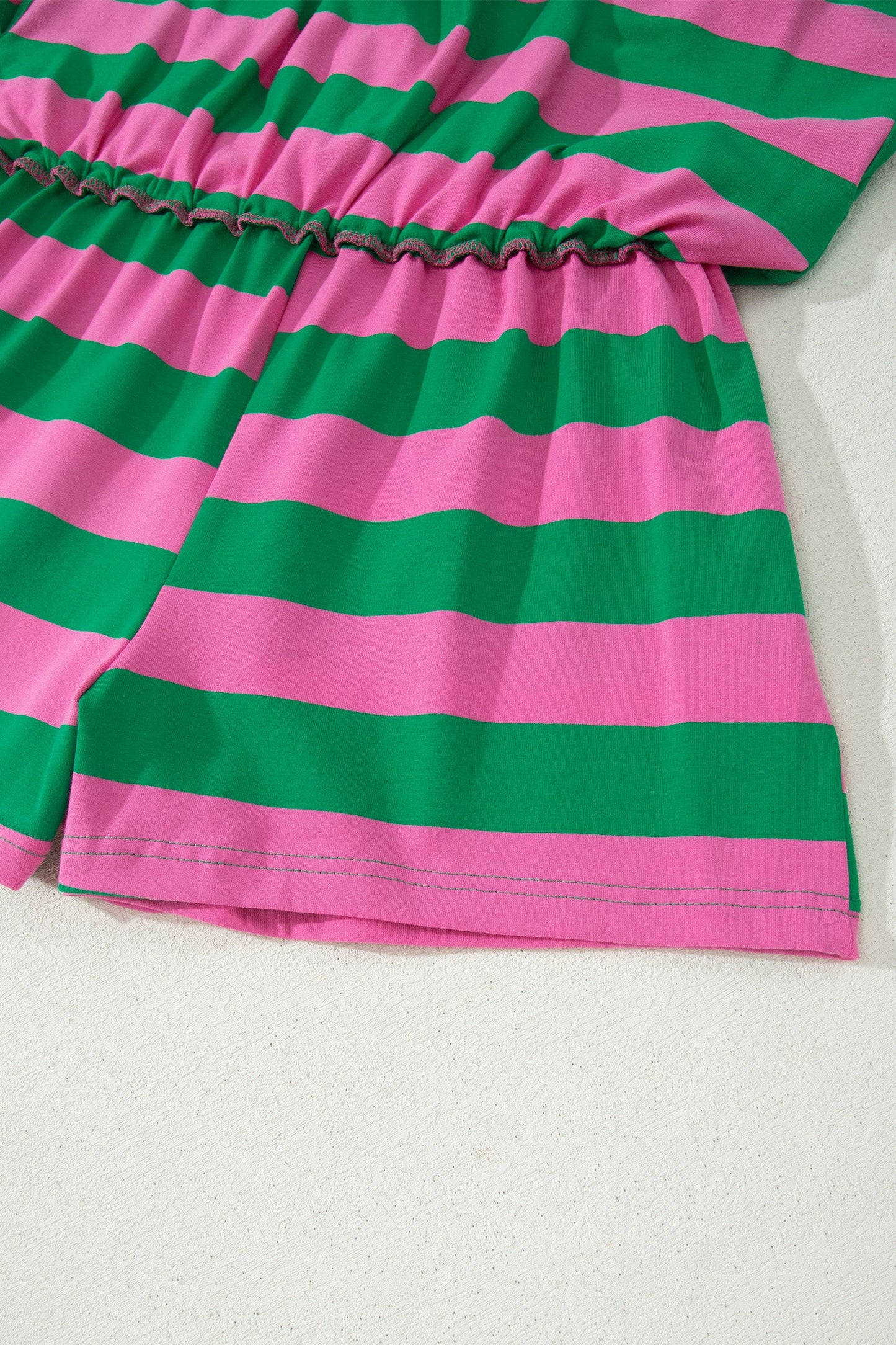 Yellow Stripe Dolman Tee Drawstring Skort Athletic 2pcs Set