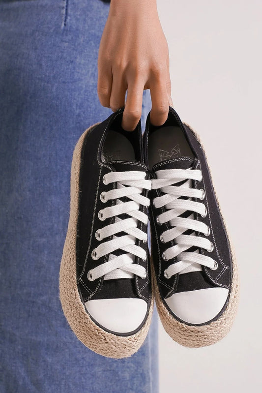 Zapatillas Beast Fashion con Suela de Esparto Trenzada y Cordones