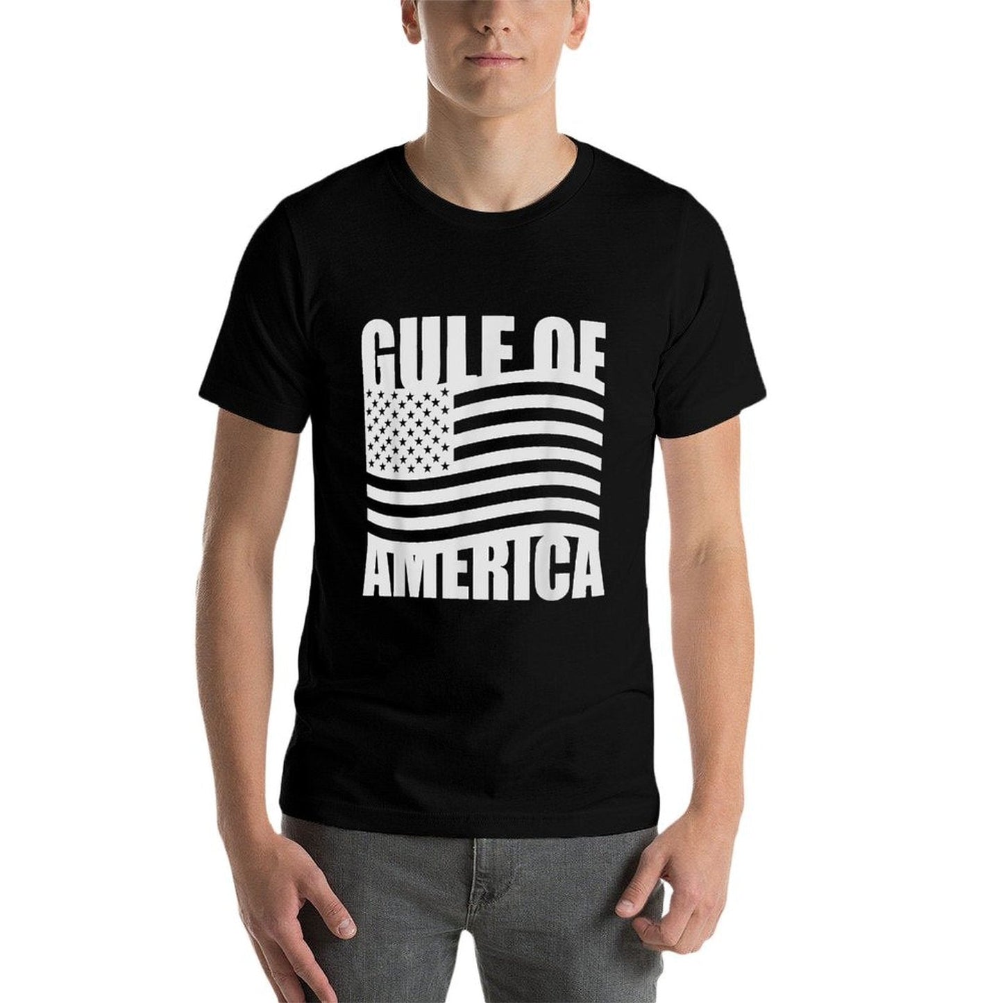 Gulf of USA America Funny USA Flag Summer-ready Fabric T-Shirt