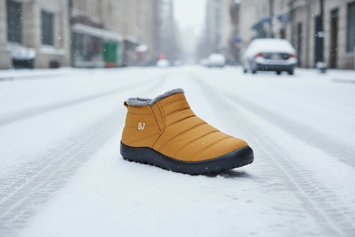 Botas de algodón cálidas y ligeras con acolchado para mujer – Botines de invierno antideslizantes para exteriores