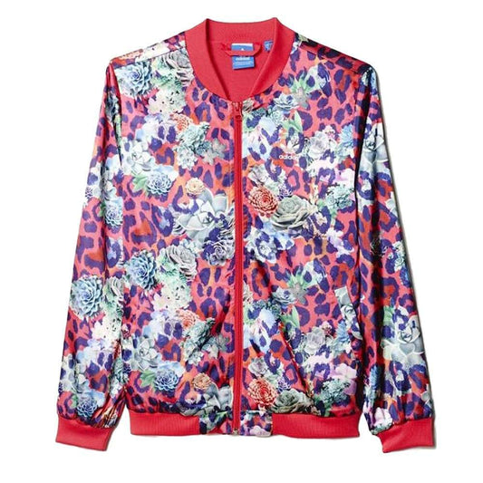 Chaqueta de satén Adidas Originals S Rose para niña - Multicolor/Blanco