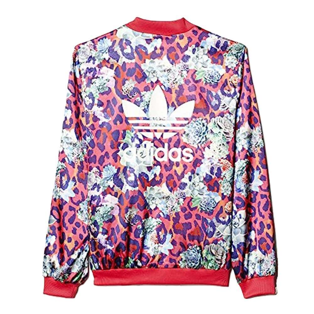 Chaqueta de satén Adidas Originals S Rose para niña - Multicolor/Blanco