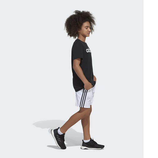 adidas boys Classic 3-stripes Shorts 7 White - # BOAA13610002