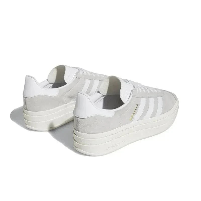 Adidas Gazelle Bold Grey White | Premium Suede Sneakers | Casual Comfort