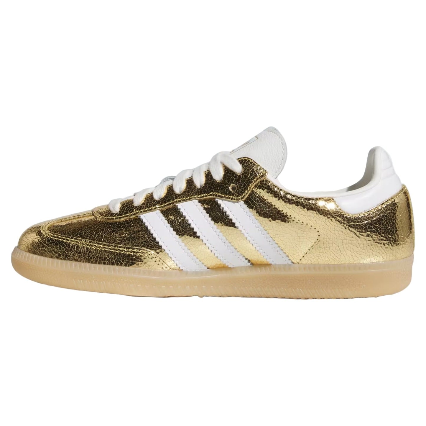Adidas Samba OG Gold Metallic Cracked Leather (Women's)