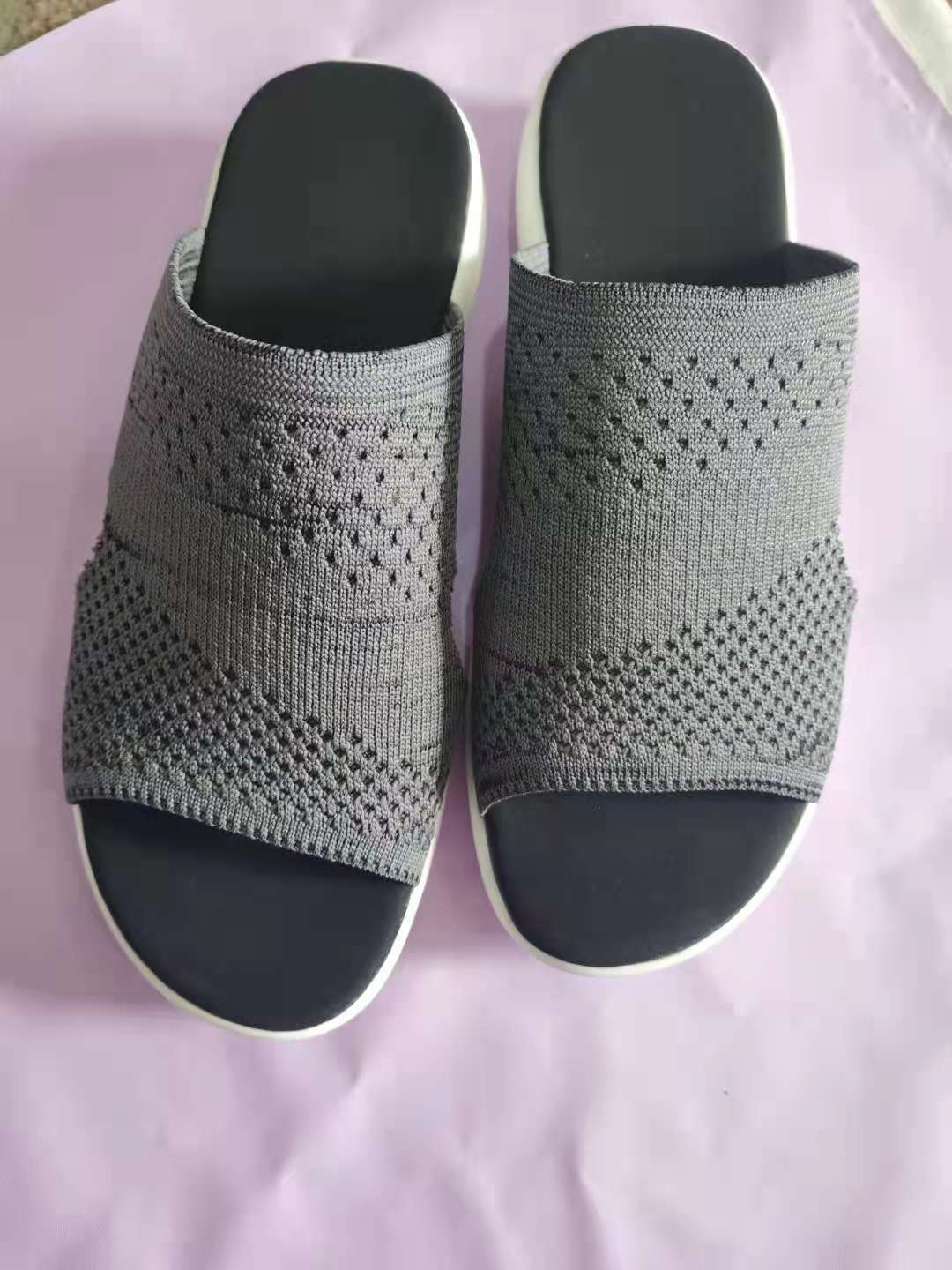 Women's Flat Bottom Fish Mouth Mesh Slippers