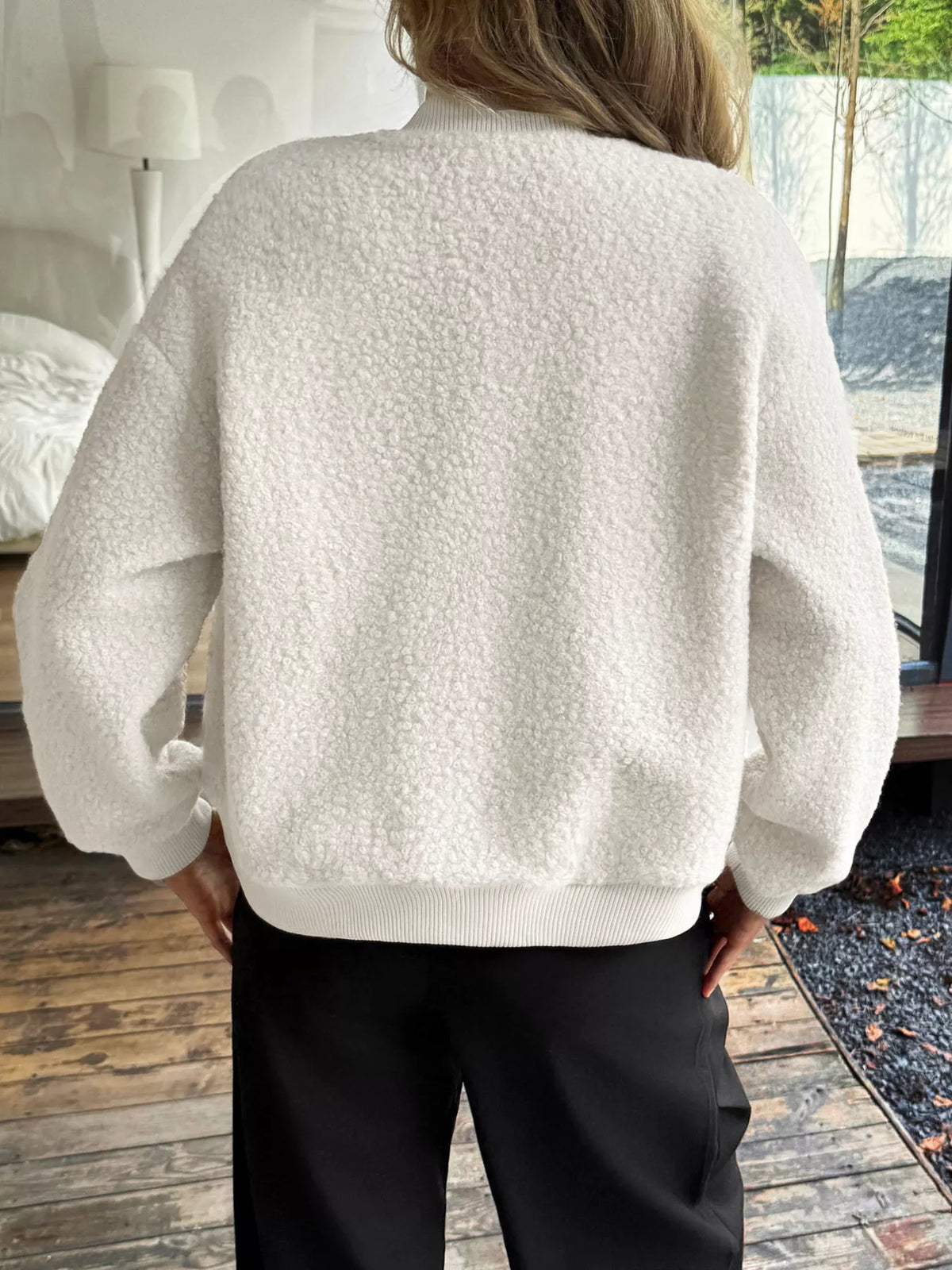 Snap Down Dropped Shoulder Jacket