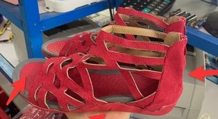 Women's Cross Strap Wedge Sandals