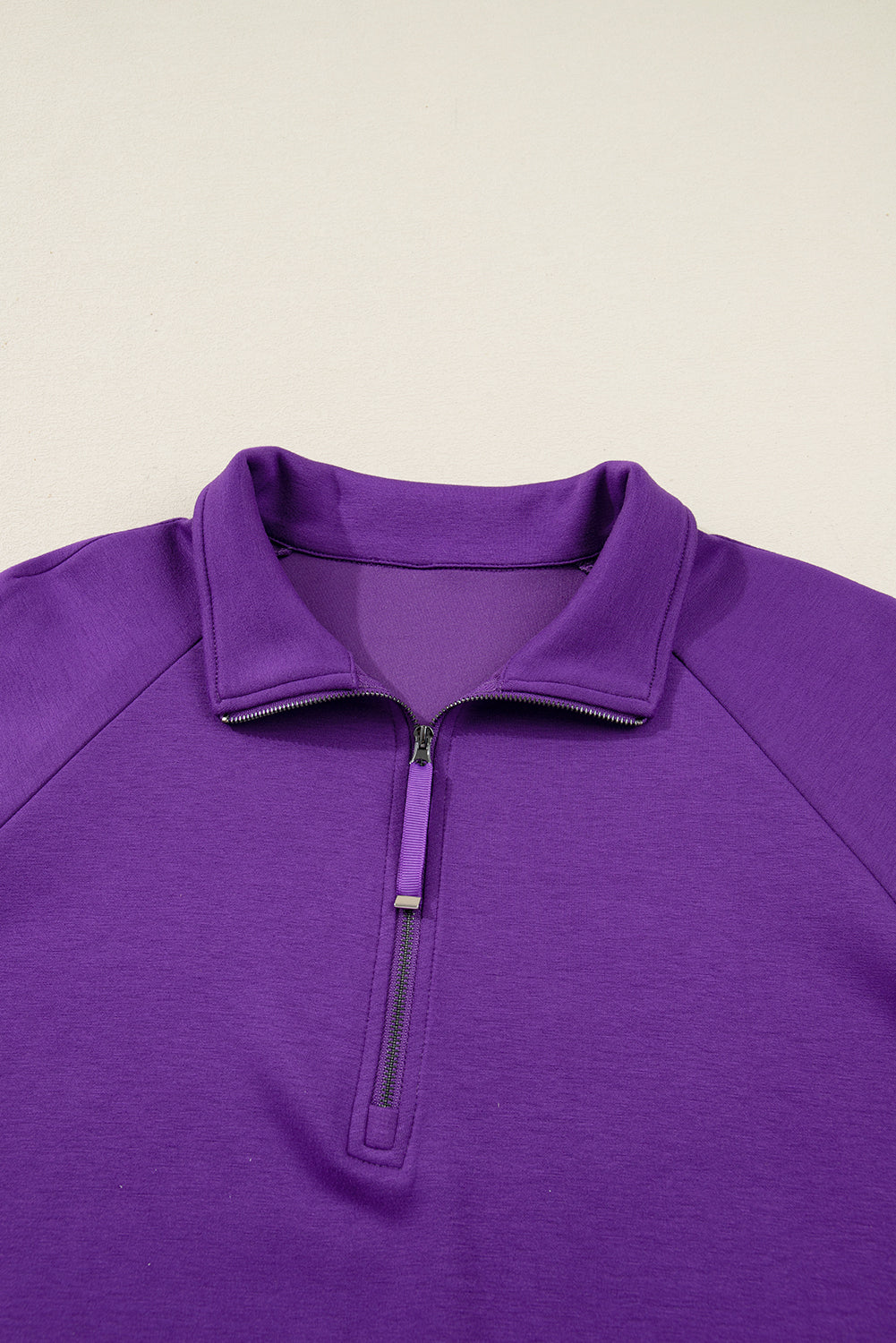 Conjunto de 2 piezas de falda y suéter con media cremallera y cuello, talla grande, diseño de glicinia