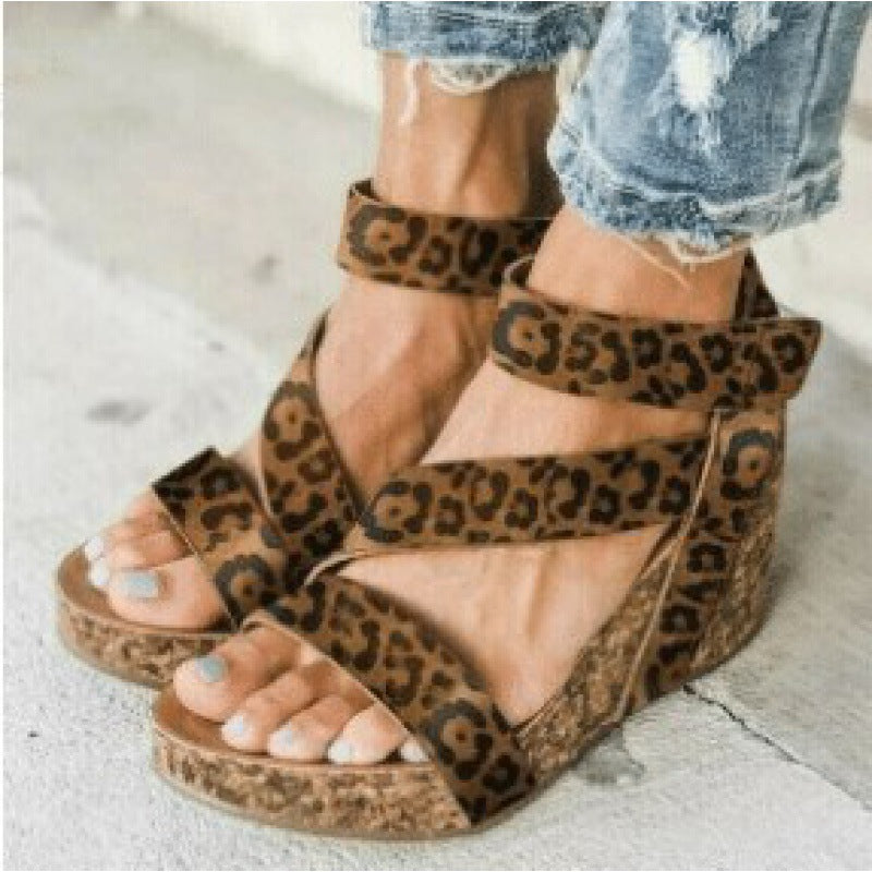Women's Velcro Wedge Sandals