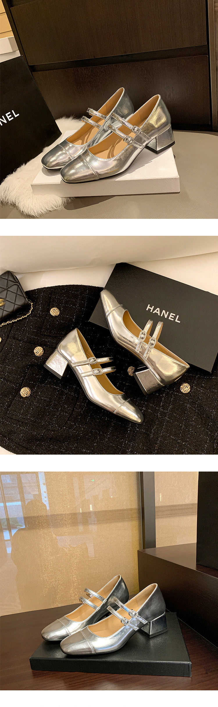 Women's Square-Toe Chunky Heel Mary Jane