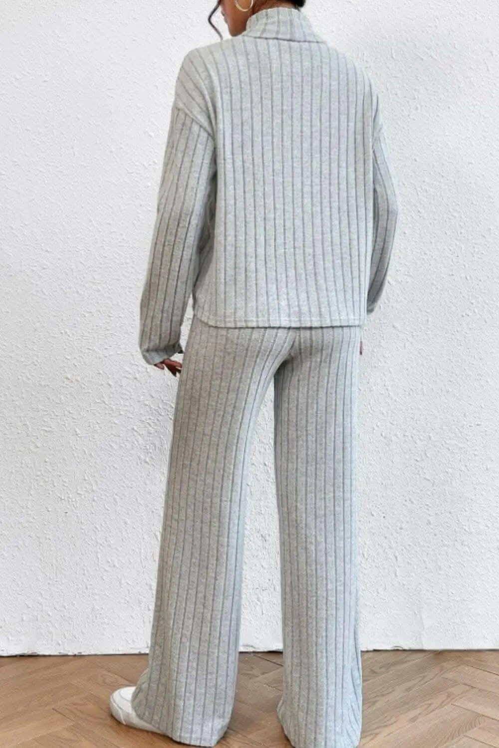 Trendsi Two-Piece Sets - Chic mock neck top & pants set - Premium Quality