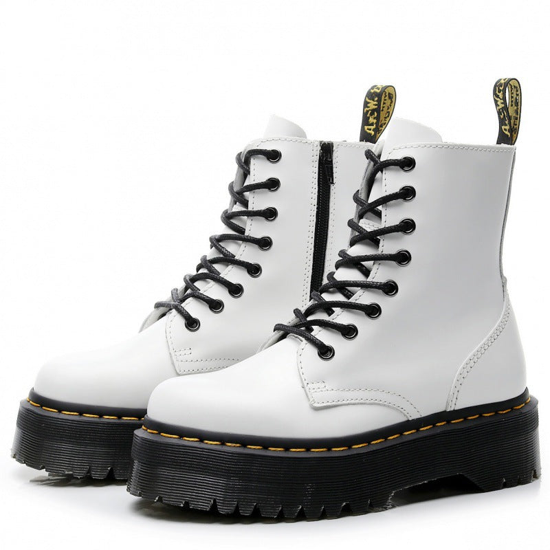 British-style Womens Ankle Boots With Side Zippers