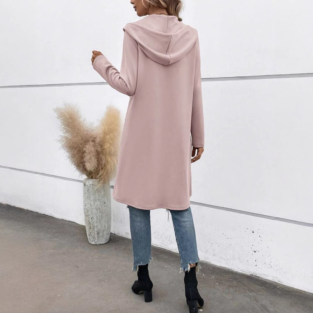 Sudadera de terciopelo con capucha y cremallera para mujer | Ropa urbana cómoda