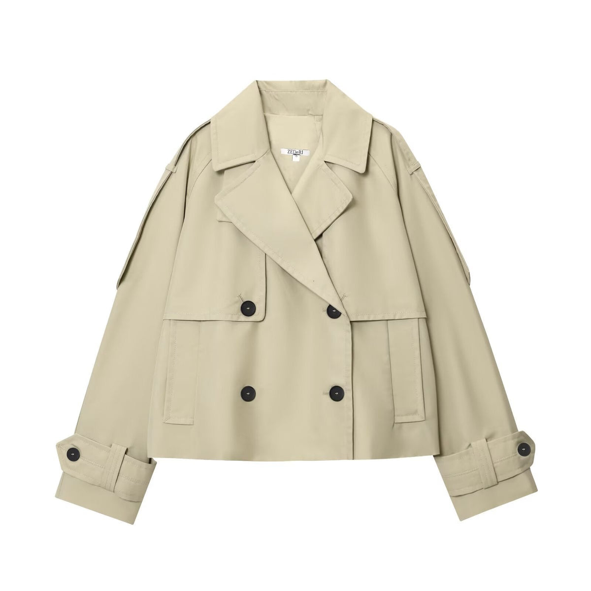 Instagram-style Chic Water-repellent Short Trench Coat