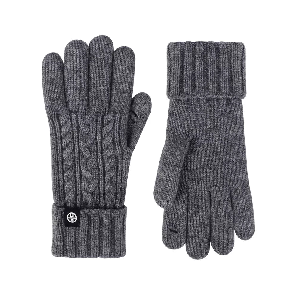 Guantes de punto trenzado para pantallas táctiles
