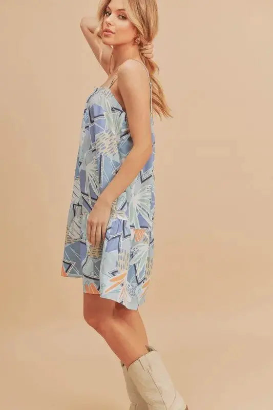 Mini Cami Dress - Light Blue - Casual Style