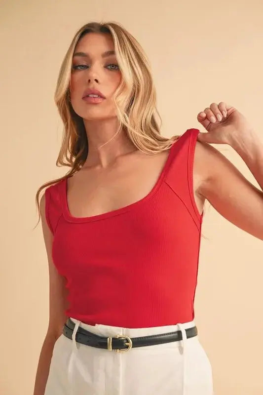 Women's Tank Top Tank Top - Square Neck Wide Strap - Casual Style