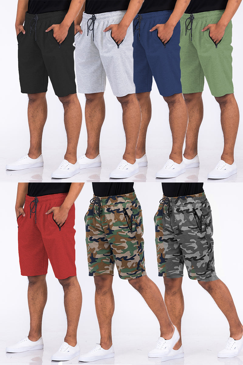 Heathered Cotton Shorts
