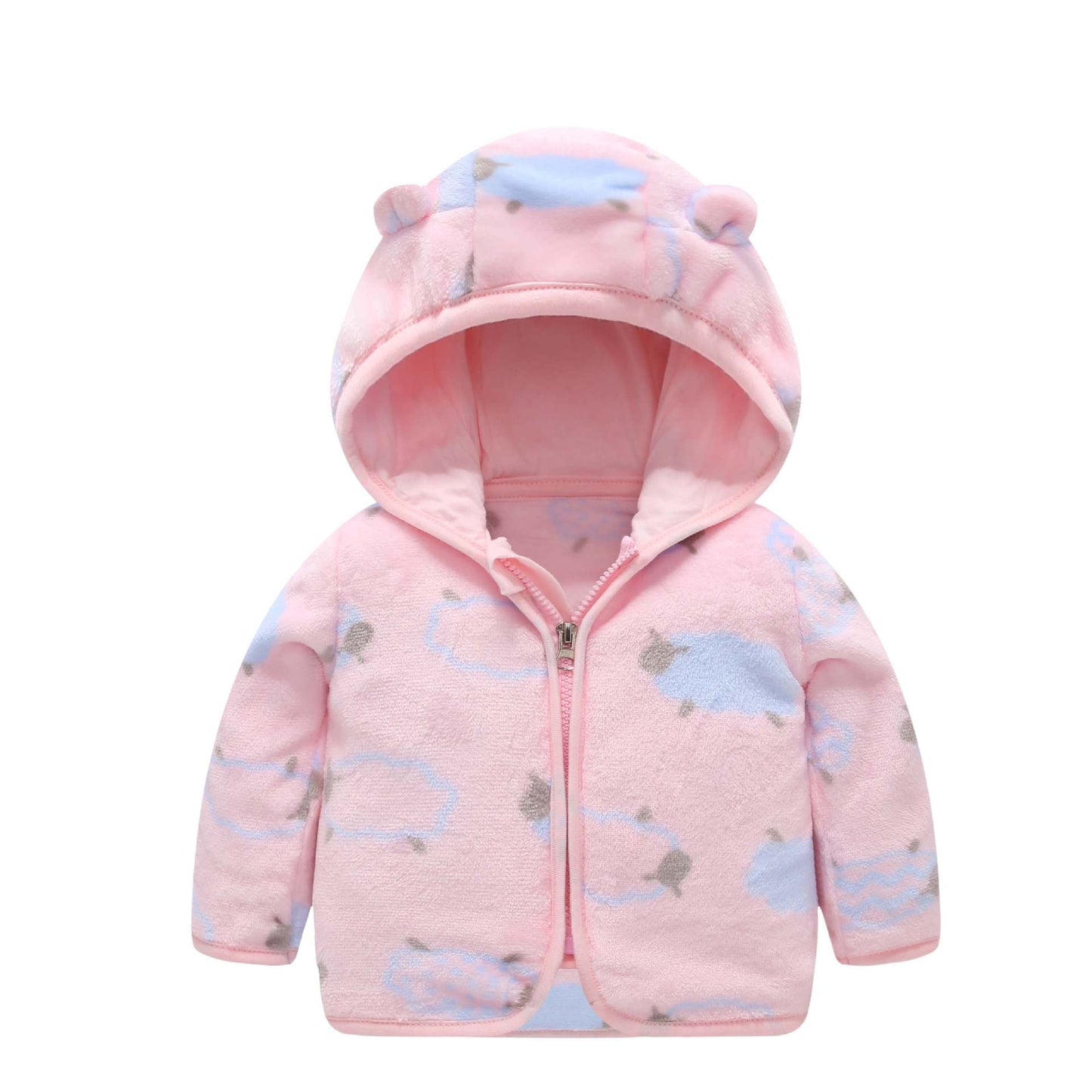 Children's Hooded Coral Fleece Padded Jacket