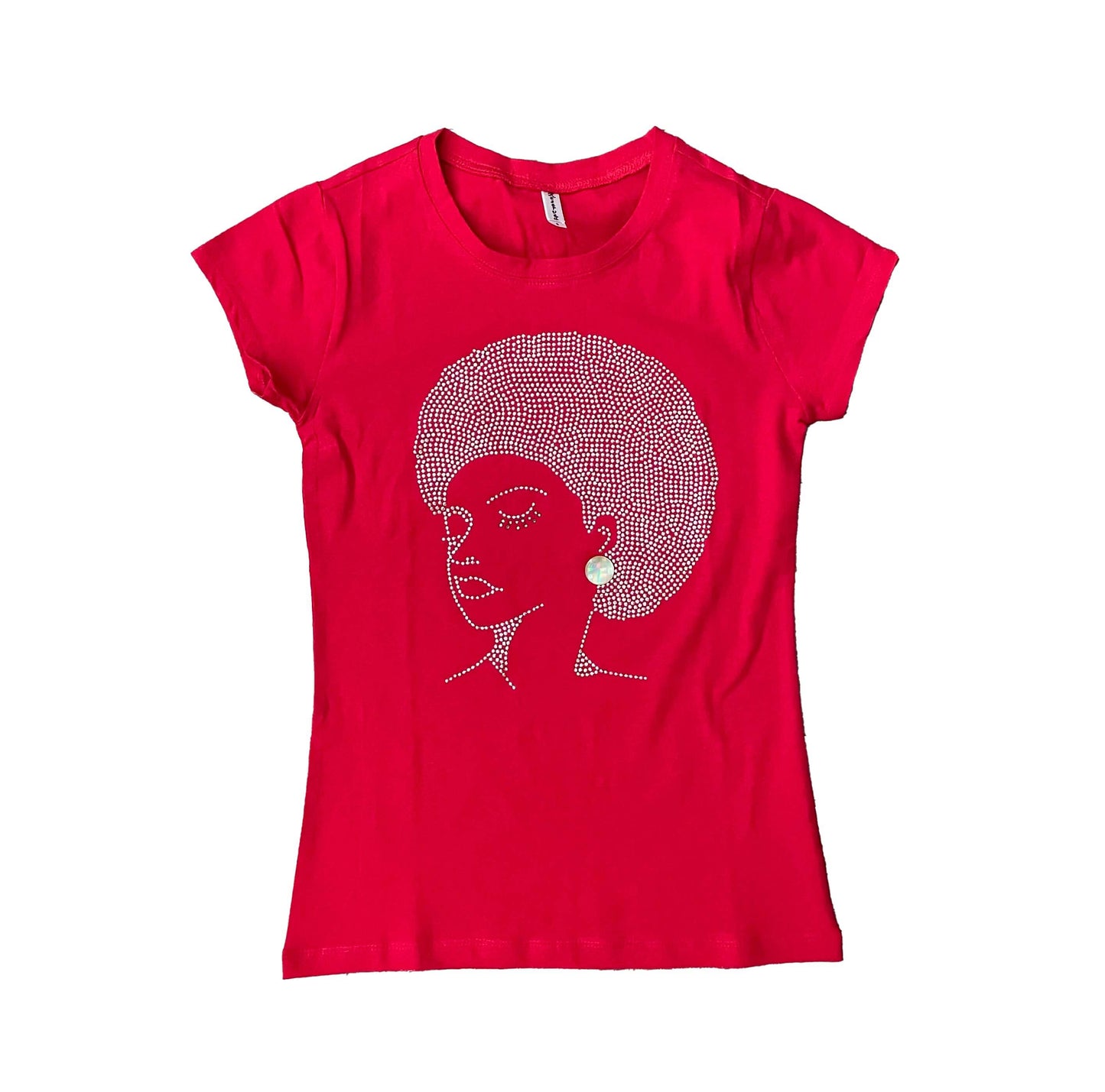 Camiseta Mujer Afro - Roja