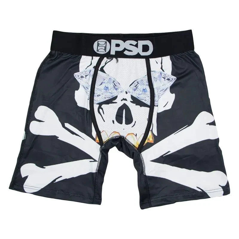 1Pcs Sexy Men Underwear Boxers Men's Panties Lingerie Breathable Printed Male Underpants Plus Size Man Boxer Briefs Mens Trunks