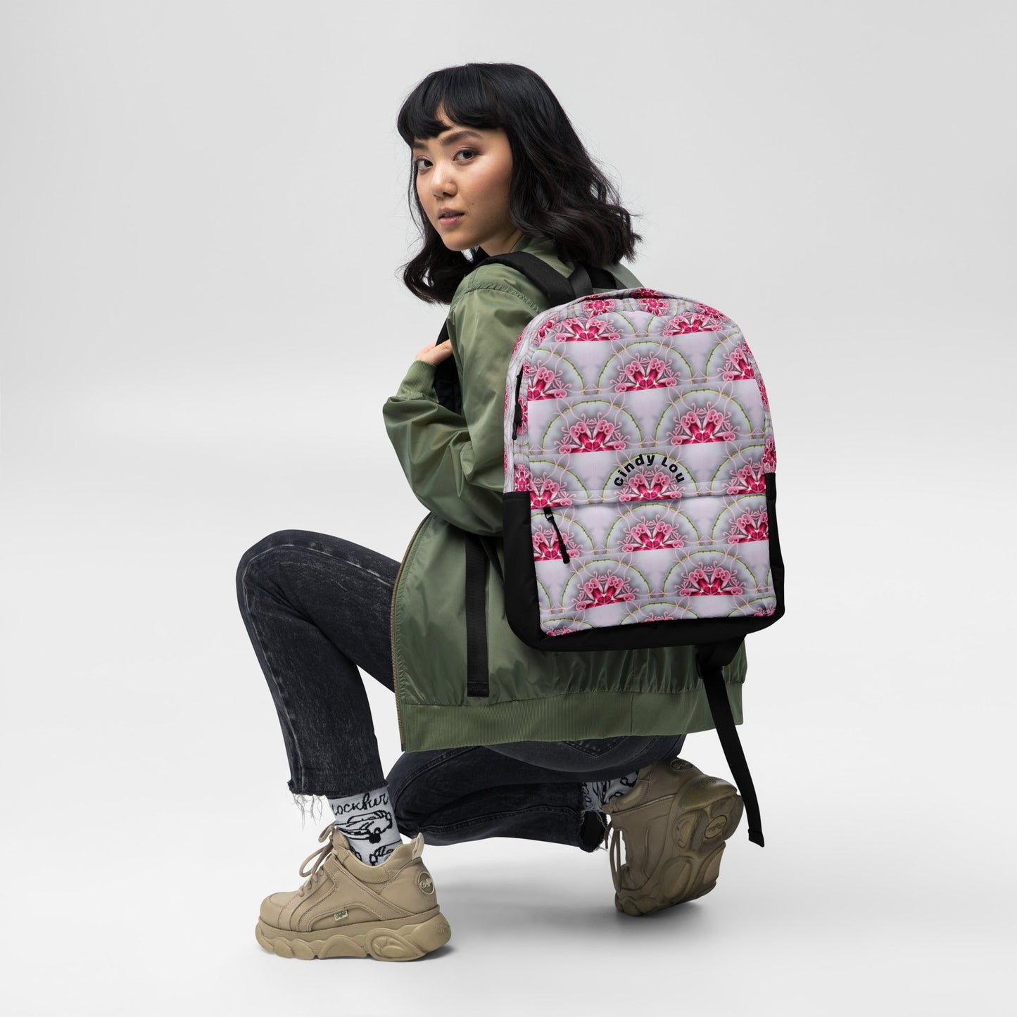 Hot Pink Fans Medium Size Backpack with Personalization