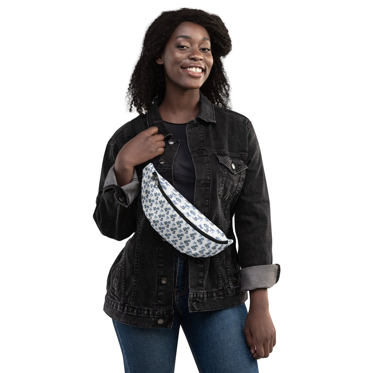 Blue Toile Vintage Fanny Pack