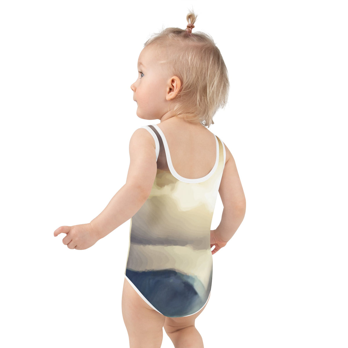 Wild Black Horse All-Over Print Kid's Swimsuit